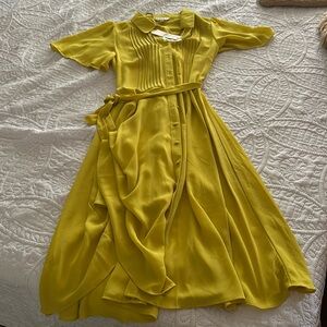 Nanette Lepore size 8, yellowish mustard dress